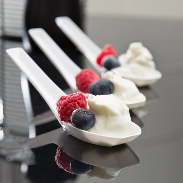 WNA Comet APTASIA2 Petites 5" White Asian Soup Spoon - 200/Case