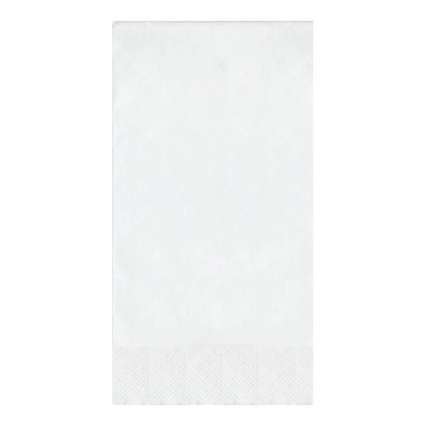 Creative Converting 12 3/4" x 16" White 2-Ply 1/6 Fold Guest Towel / Buffet Napkin - 600/Case