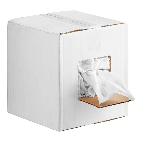 Hospeco White Lightweight New T-Shirt Rags in Bulk - 50 lb.