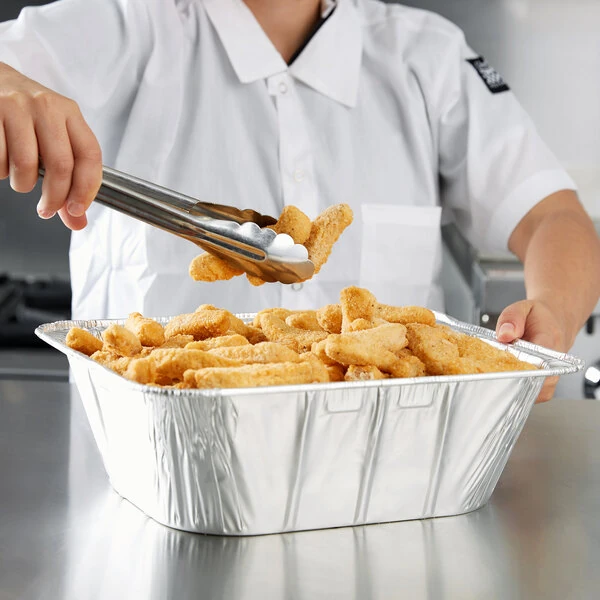 Western Plastics Half Size Foil Steam Table Pan Extra Deep 4 3/16" Depth - 100/Case