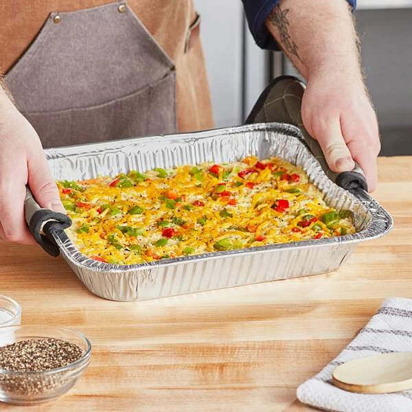 Western Plastics 5122 Half Size Foil Steam Table Pan Medium 2 3/16" Depth - 100/Case