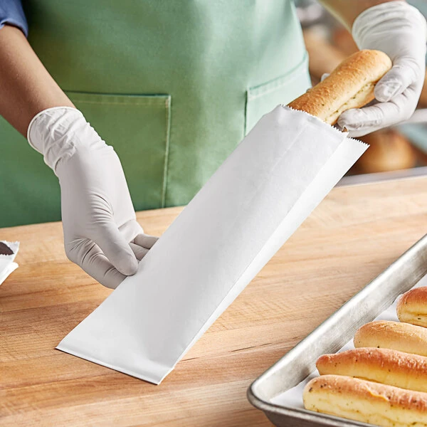 Choice 3 7/8" x 2 1/2" x 11 5/8" White Insulated Foil Bread Bag - 500/Case