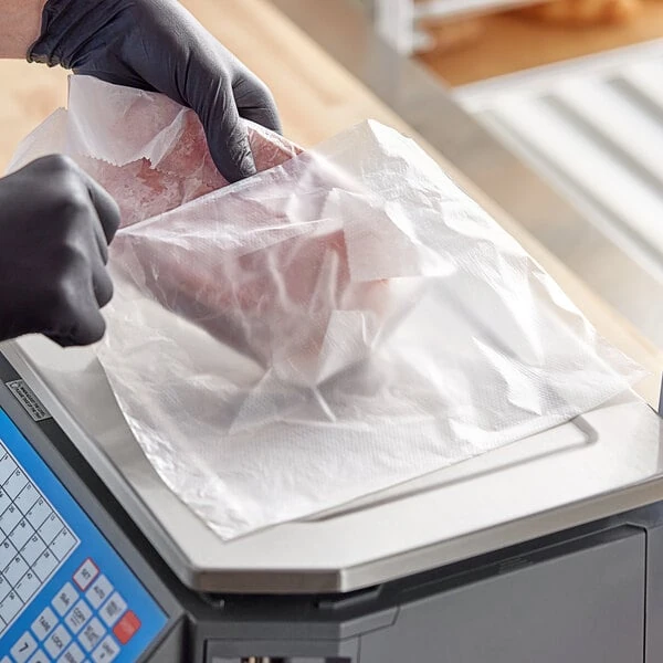 Choice 8 1/2" x 8 1/2" Unprinted Plastic Deli Saddle Bag with Flip Top - 2,000/Case