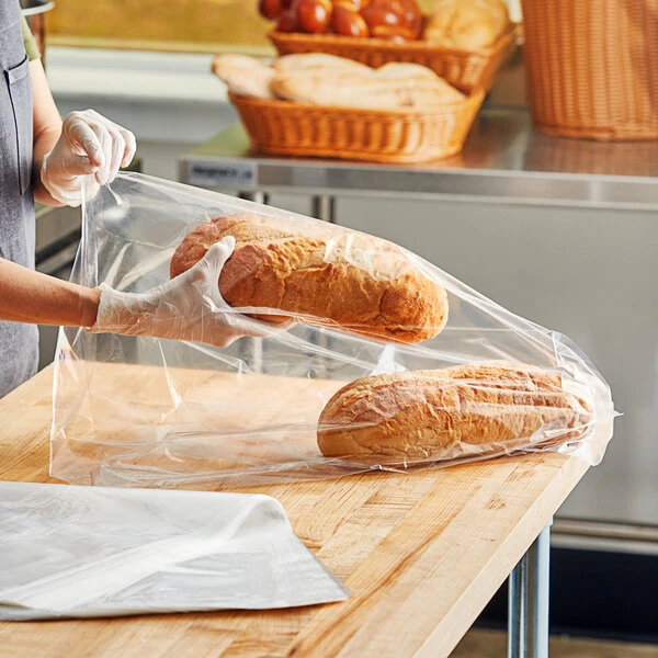 Choice 10" x 8" x 24" 0.85 Mil Standard-Duty Plastic Food Bag - 500/Box