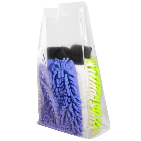 Choice 5" x 4" x 15" 1 Mil Clear Gusseted Polyethylene Bag - 1,000/Case
