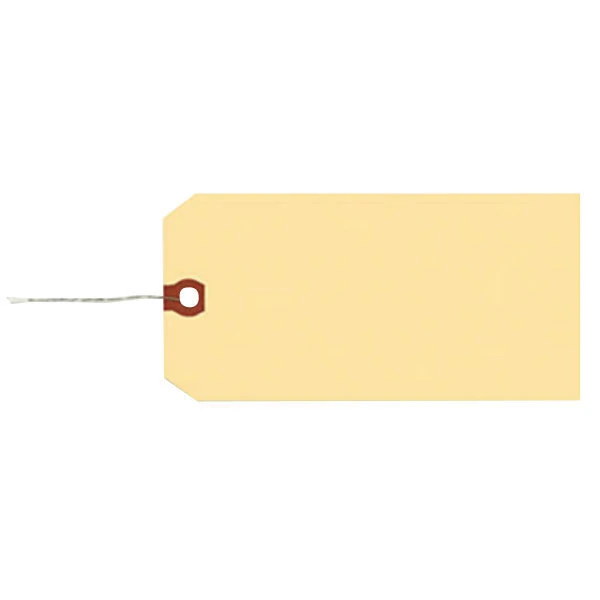 Avery® 12608 6 1/4" x 3 1/8" Manila "G" Wire Shipping Tag - 1,000/Box