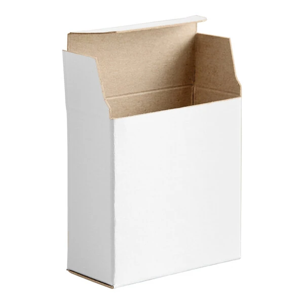 Lavex 3" x 7/8" x 3" White Reverse Tuck Carton - 1,000/Case