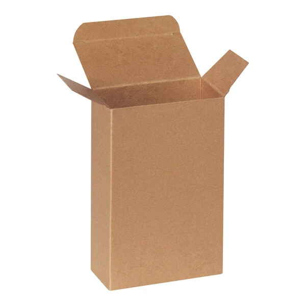 Lavex 4 5/8" x 2 3/8" x 7 5/16" Kraft Reverse Tuck Carton - 250/Case
