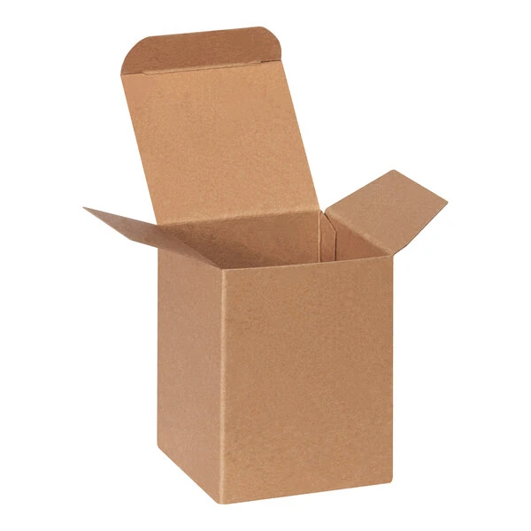 Lavex 3" x 3" x 4" Kraft Reverse Tuck Carton - 250/Case