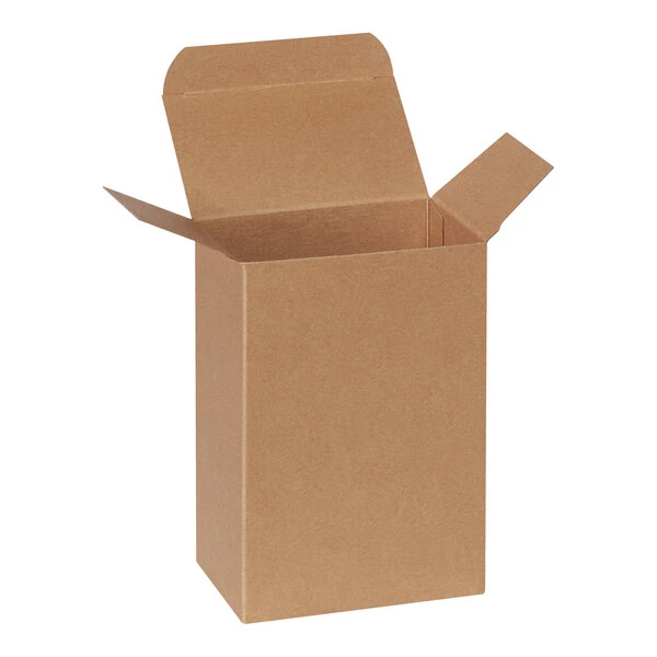 Lavex 4" x 2 1/2" x 6" Kraft Reverse Tuck Carton - 250/Case