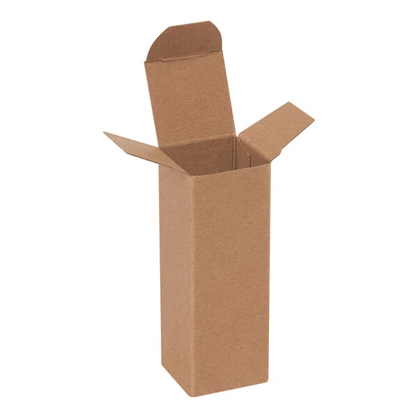 Lavex 1 1/2" x 1 1/2" x 4" Kraft Reverse Tuck Carton - 1,000/Case