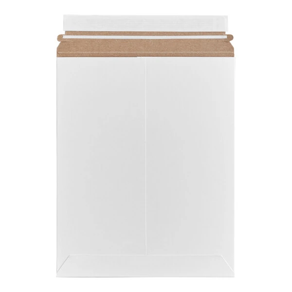 Lavex Stayflats® Customizable White Self-Sealing Rigid Mailer #5 - 9 3/4" x 12 1/4" - 100/Case