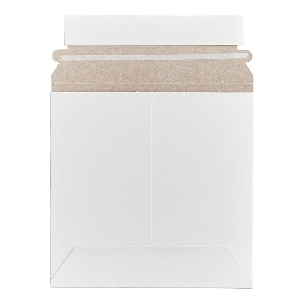 Lavex Stayflats® Customizable White Self-Sealing Rigid Mailer #9 - 6" x 6" - 200/Case