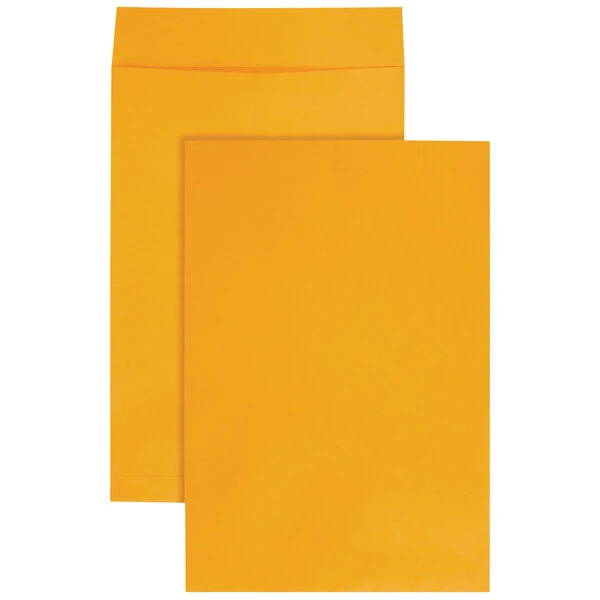 Quality Park 42353 Jumbo Size 12 1/2" x 18 1/2" Brown Kraft Fold Flap Seal File Envelope - 25/Pack