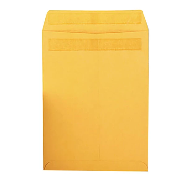 Quality Park 43567 #90 9" x 12" Brown Kraft File Envelope with Redi-Seal - 100/Box
