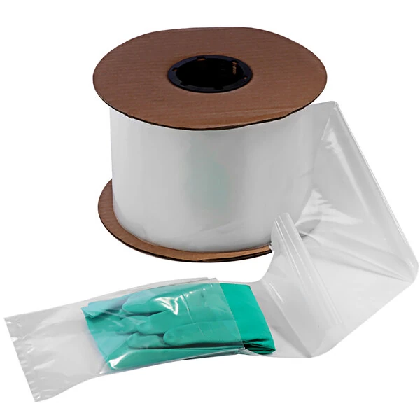 Lavex 5" x 10" 2 Mil Clear Polyethylene Auto Style Pre-Opened Bag on a Roll - 1,250/Roll