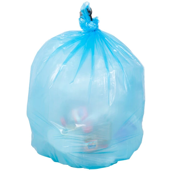 38 Gallon 1.2 Mil 30" X 46" Linear Low-Density Blue Tint Recycling Bag - 100/Case