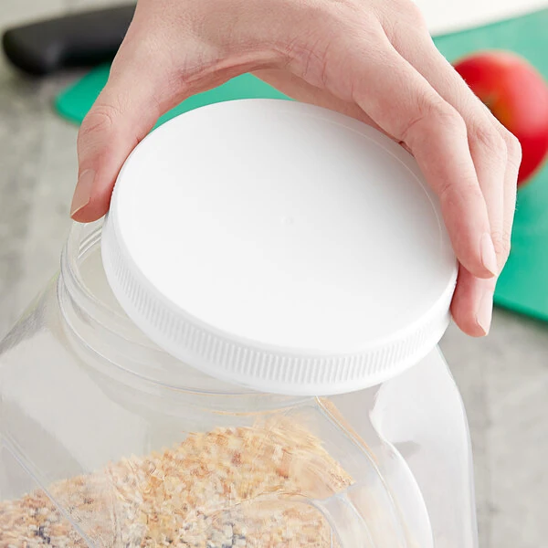110/400 Unlined White Ribbed Plastic Cap - 736/Case