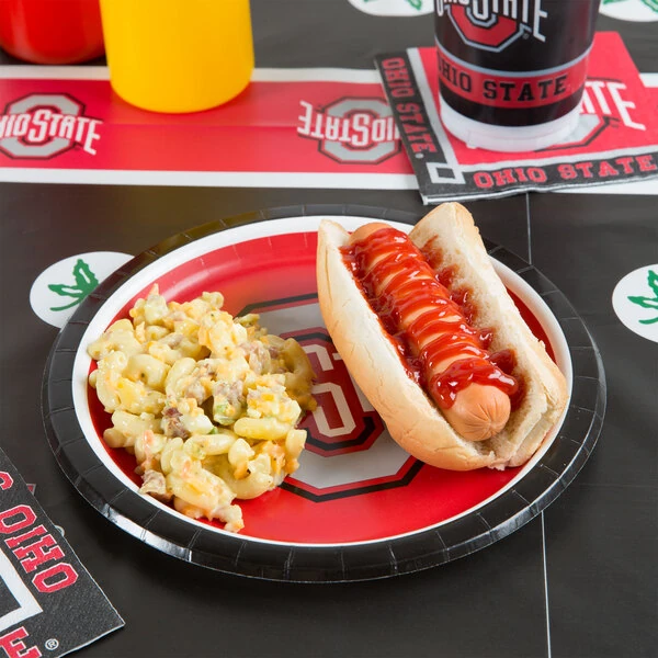 Creative Converting 318557 9" Ohio State University Paper Plate - 96/Case