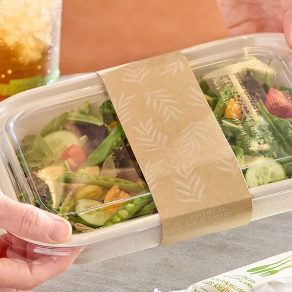 World Centric Compostable Paper Sleeve for 29-36 oz. Fiber Containers - 800/Case