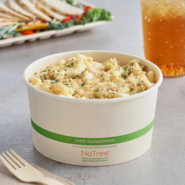 World Centric 32 oz. NoTree Compostable Wide Bio Lined Paper Food Cup - 300/Case