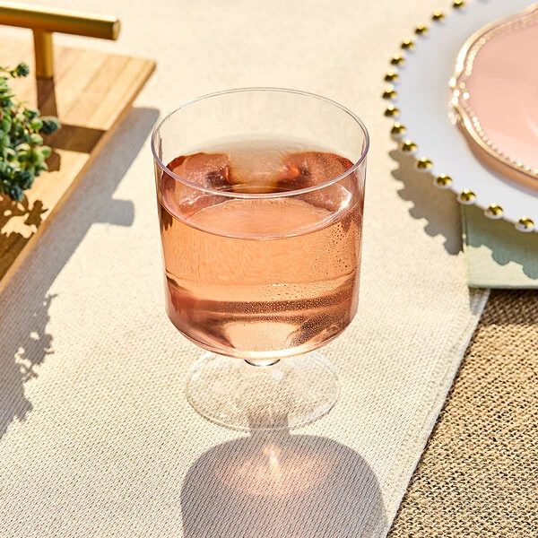 Visions 8 oz. 1-Piece Clear Plastic Wine Cup - 240/Case