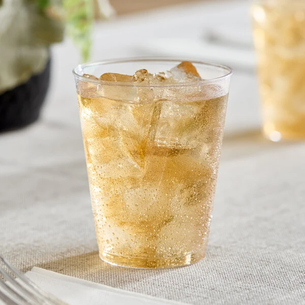 Fineline Savvi Serve 408-CL 8 oz. Tall Clear Hard Plastic Tumbler - 500/Case