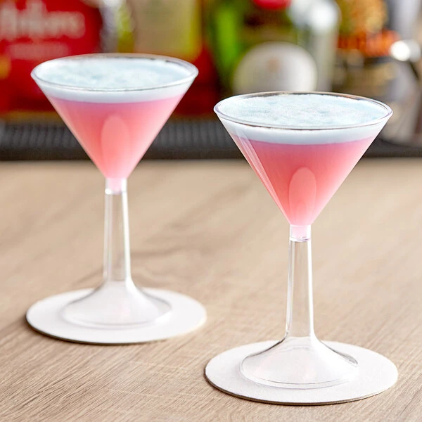 Visions 5.5 oz. Clear Plastic 2-Piece Martini Cup - 96/Case