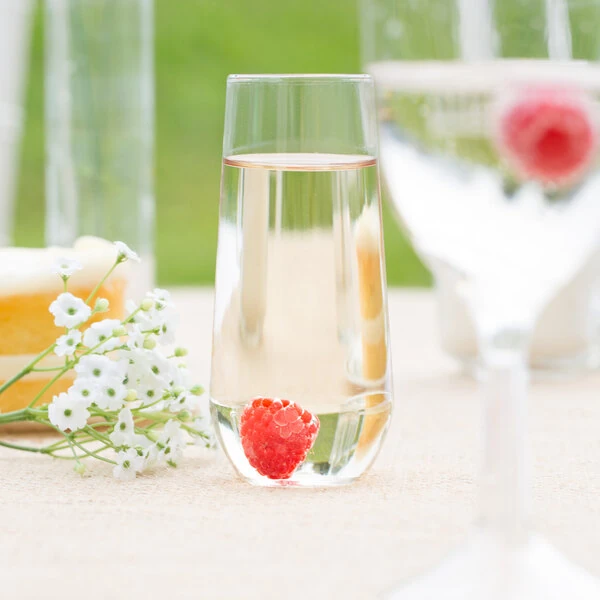 WNA Comet RESSFL10 Reserv 10 oz. Clear Plastic Stemless Flute - 64/Case