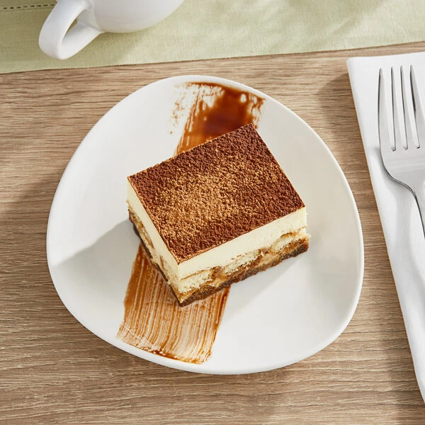 Acopa Nova 7 1/4" Cream White Organic Coupe Stoneware Plate - Sample