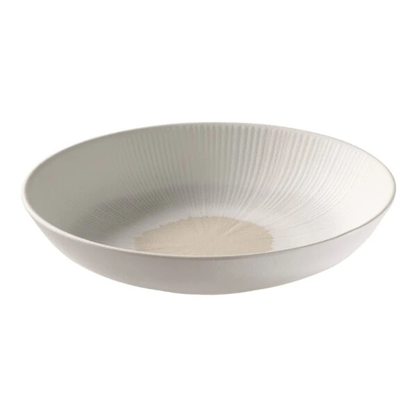 APS Blush 27 oz. Pink and Beige Round Melamine Bowl - Sample