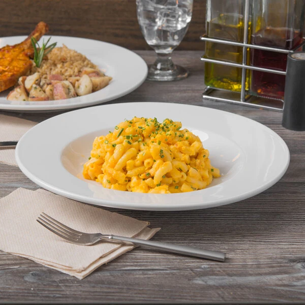Libbey Porcelana 20 oz. Bright White Porcelain Pasta Bowl - Sample