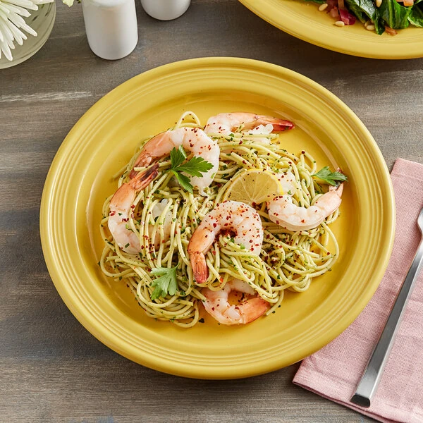 Acopa Capri 10" Citrus Yellow Stoneware Plate - Sample