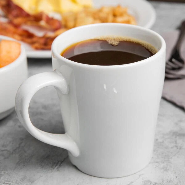 Libbey Porcelana 12 oz. Bright White Porcelain Seygo Mug - Sample
