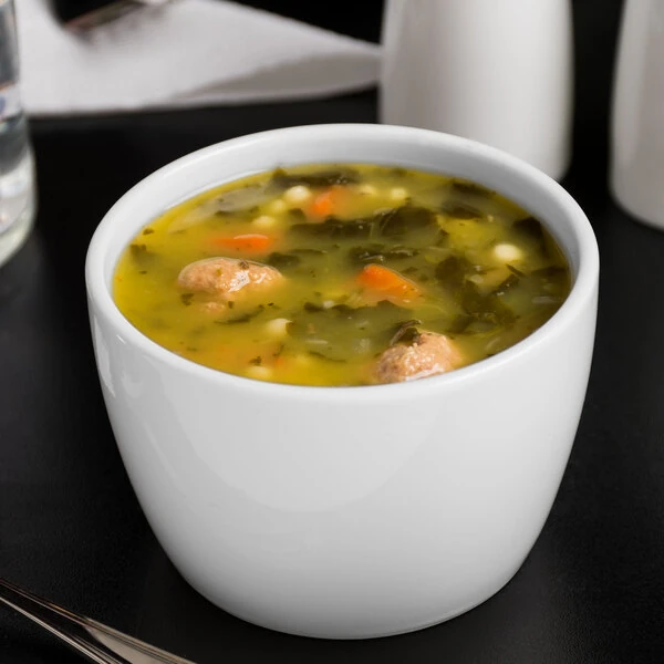Libbey Slenda 10.5 oz. Royal Rideau White Porcelain Bouillon - Sample