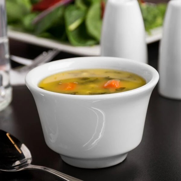 Libbey Slenda 8 oz. Royal Rideau White Porcelain Bouillon - Sample