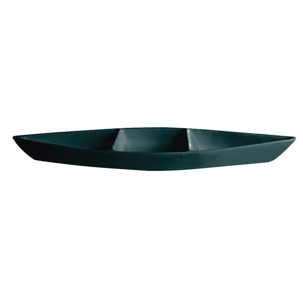 G.E.T. Enterprises BT319-MOD-FT Bugambilia 6.9 Qt. Smooth MOD Finish Forest Green Resin-Coated Aluminum Deep Boat with Dividers