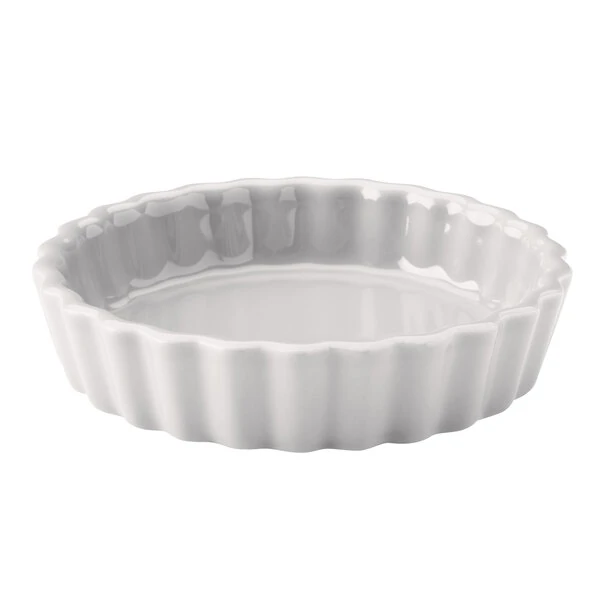 Hall China from Steelite International HL8630ABWA Bright White 5 oz. Fluted Souffle / Creme Brulee Dish - 24/Case