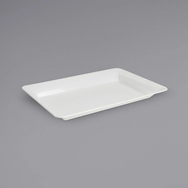 Fineline RC571PP.WH ReForm 10" x 8" White Polypropylene Rectangular Tray   - 25/Case