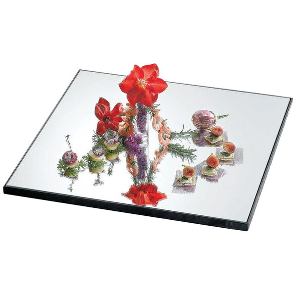 Bon Chef 51012 30" x 30" Sandstone Glass Mirror Tray