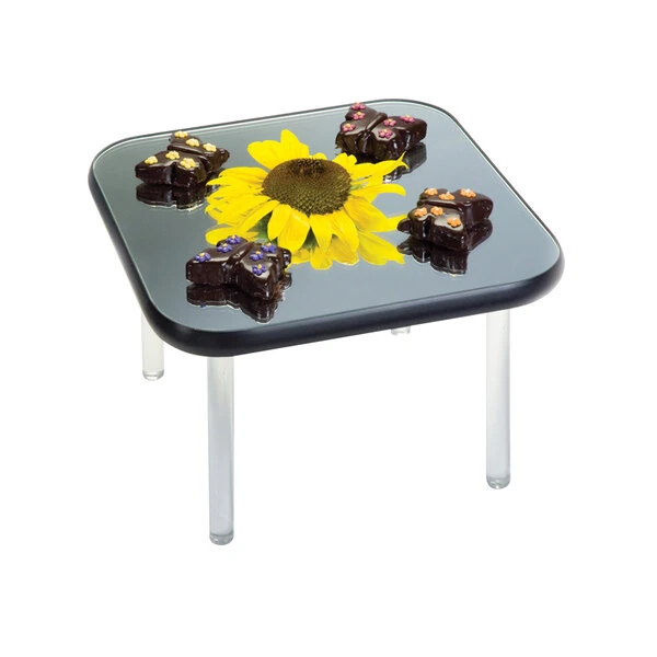 Geneva 2275 15" Square Rimless Stacking Mirror Food Display Tray