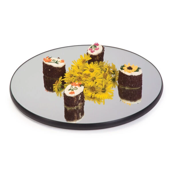 Geneva 271 12" Round Rimless Mirror Food Display Tray