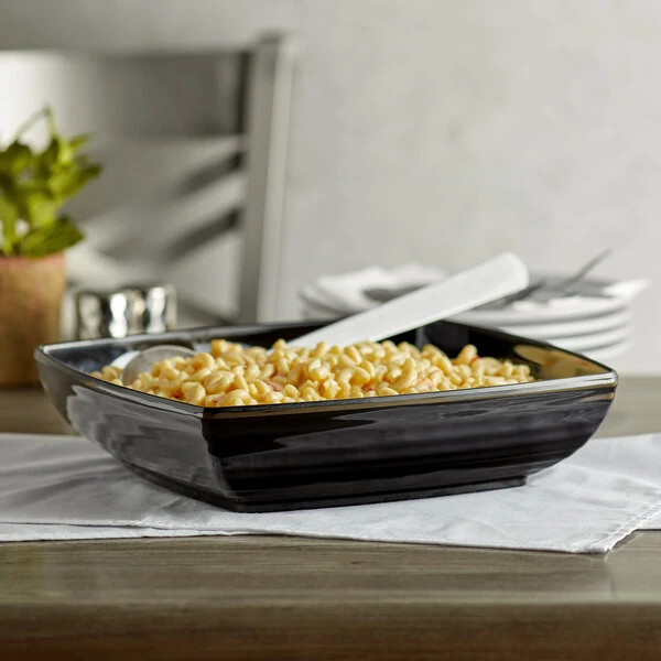 GET ML-69-BK Milano Black 4 Qt. Square Bowl