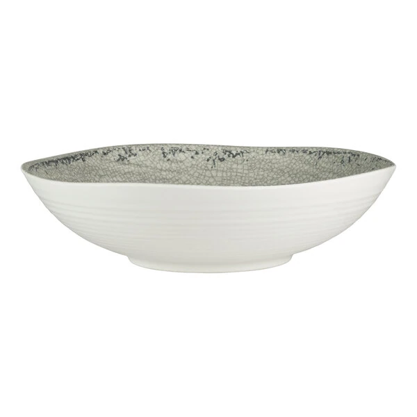 Creations Pompeii from Steelite International 1.5 Qt. Stone Melamine Round Bowl - 12/Case