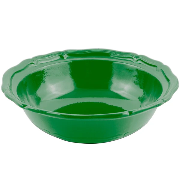 Bon Chef 9054 Queen Anne 10 Qt. Calypso Green Sandstone Finish Cast Aluminum Salad Bowl