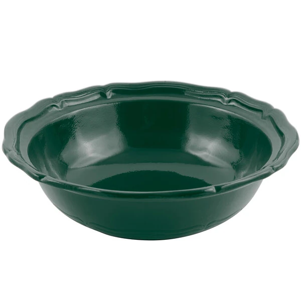 Bon Chef 9054 Queen Anne 10 Qt. Hunter Green Sandstone Finish Cast Aluminum Salad Bowl