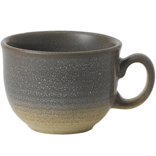 Dudson Evo 10 oz. Matte Granite Stoneware Cafe Au Lait Cup by Arc Cardinal - 36/Case