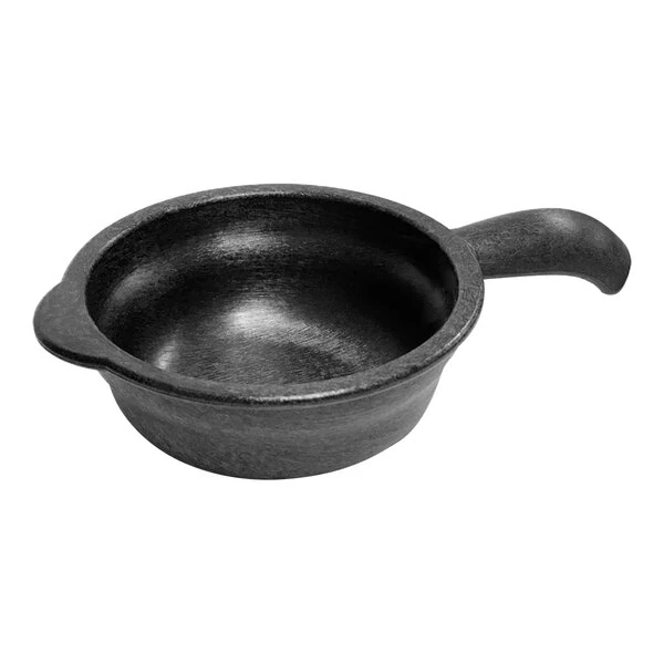 HS Inc. 16 oz. Charcoal Polypropylene Serving Bowl with Handle - 24/Case