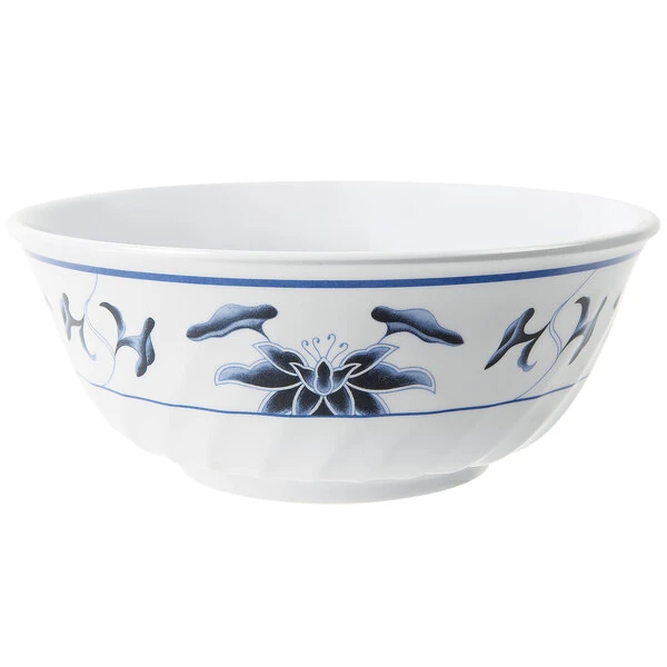 GET M-607-B Water Lily 32 oz. Fluted Melamine Bowl - 12/Pack