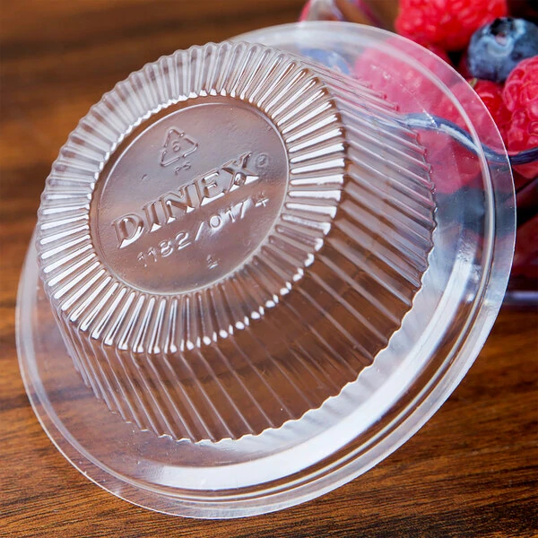 Dinex DX11820174 Classic Clear Disposable Lid for Dinex DXSWC5 5 oz. Tulip Cups - 1,000/Case